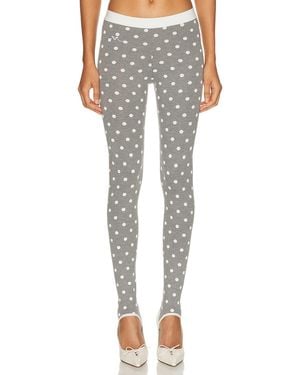 ROWEN ROSE Polka Dot Leggings - Gray
