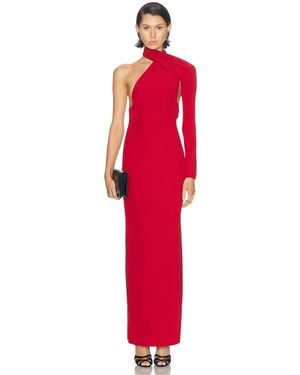 Courreges One Shoulder Long Dress - Red