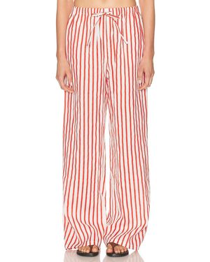 AEXAE Linen Drawstring Pant - Red