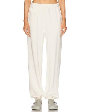 ÉTERNE Boyfriend Lightweight French Terry Pocket Sweatpant - White
