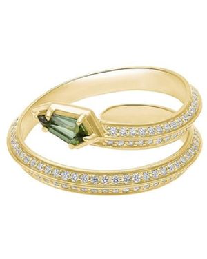 STONE AND STRAND Shield Serpent Ring - Metallic