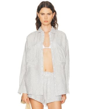 Left On Friday Getaway Button Down Shirt - White