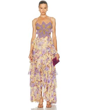 PATBO Peony Butterfly Maxi Dress - Yellow