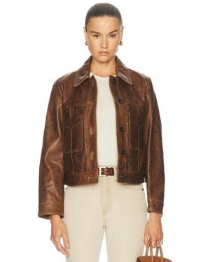 Nili Lotan Susannah Leather Jacket - Brown