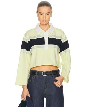 RE/DONE Cut Off Rugby Polo Top - Multicolor