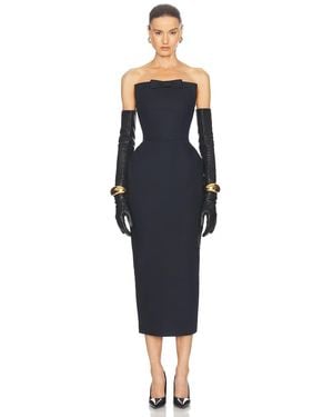 Helsa The S Curve Dress With Bow - Blue