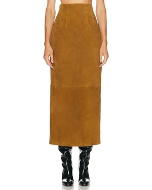 KHAITE Loxley Skirt - Brown