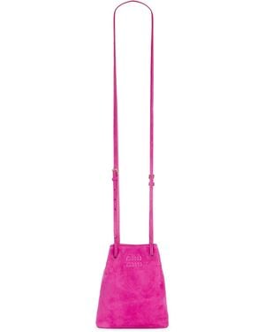 Miu Miu Camoscio Bucket Bag - Pink