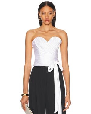 Alexandre Vauthier Satin Strapless Top - White