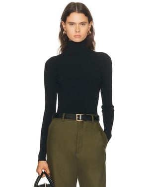 Wardrobe NYC Matte Turtleneck Top - Blue