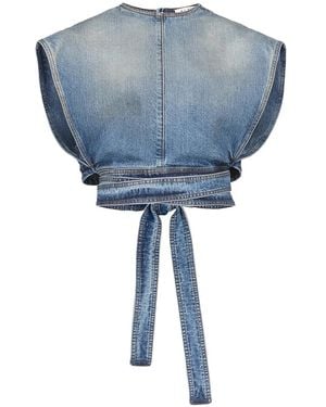 Alaïa Belted Top - Blue