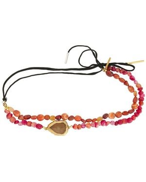 Dries Van Noten Handmade Combination Of Stones Necklace - White