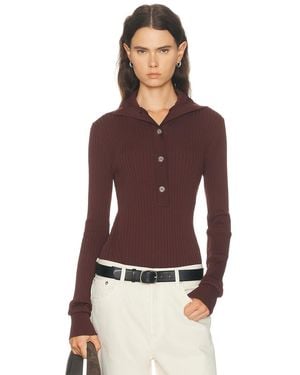 Entire studios High Neck Henley Top - Purple
