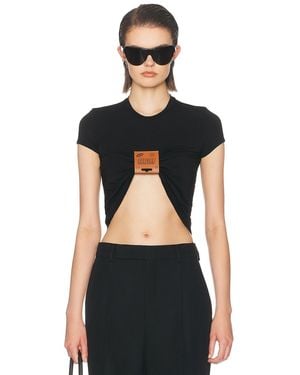 Jean Paul Gaultier Stretch Viscose Jersey Baby Tee - Black