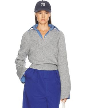Helsa Talena V Neck Sweater - Blue