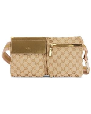 Gucci Double Pocket Belt Bag - Natural
