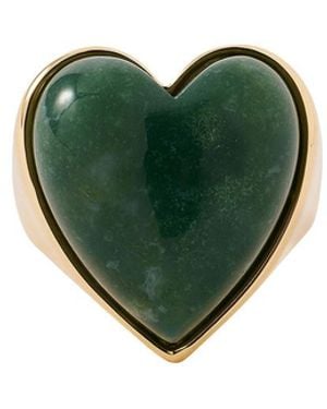 Jennifer Fisher Heart Pinky Ring - Green