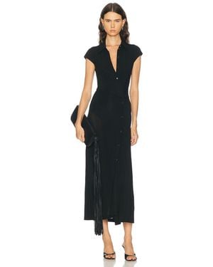 Helmut Lang Short Sleeve Twist Dress - Black