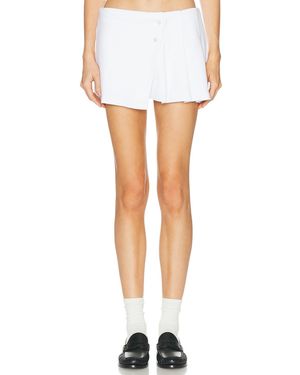 Alexander Wang Pleated Wrap Mini Skirt - White