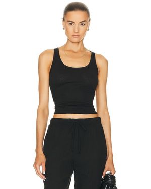 Leset Laura Scoop Neck Tank Top - Black