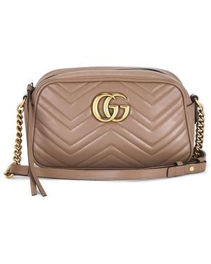 Gucci Gg Marmont Shoulder Bag - Brown