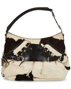 Dior Ponyhair Ballet Corset Shoulder Bag - Black