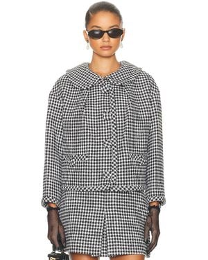 Marc Jacobs Gingham Tweed Jacket - Blue