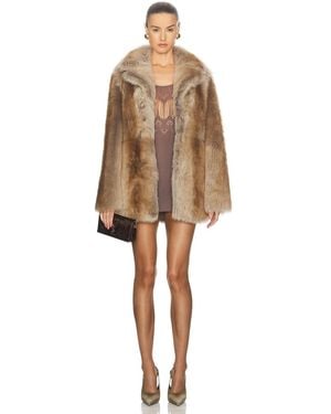 Saint Laurent Fur Coat - Natural