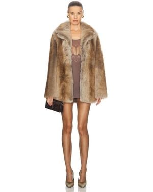 Saint Laurent Fur Coat - Natural