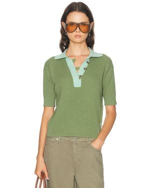 JW Anderson Short Sleeve Polo - Green