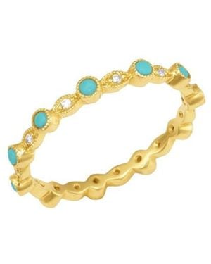 Sydney Evan Circle & Oval Eternity Ring - Metallic