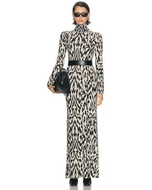 Brandon Maxwell Camille Turtleneck Dress - White