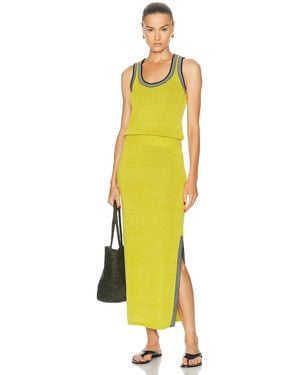 Christopher John Rogers Blouson Tank Knit Maxi Dress - Yellow