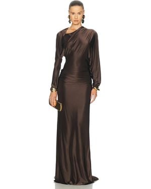 Burc Akyol Draped Jersey Caryatid Dress - Multicolor