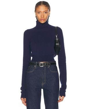 ÉTERNE Etienne Cashmere Turtleneck Sweater - Blue