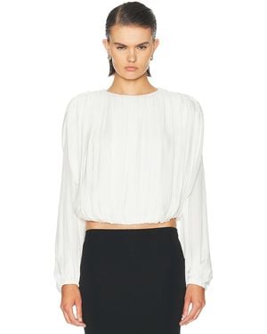 Jonathan Simkhai Frida Long Sleeve Top - White