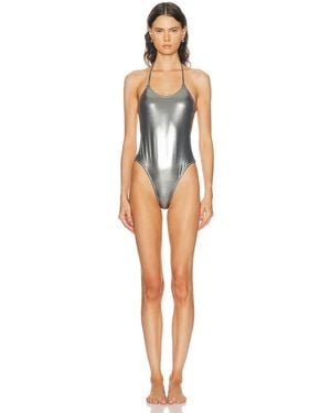 The Attico Metallic One Piece Swimsuit