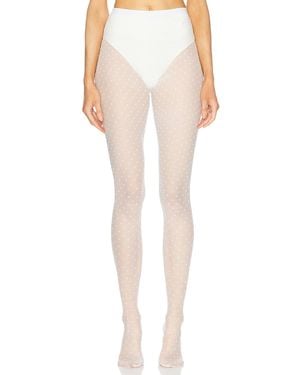 Wardrobe NYC Polka Dot Tights - White