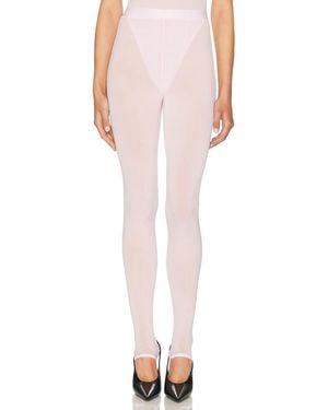 Wardrobe NYC Sheer Stirrup Legging - Pink