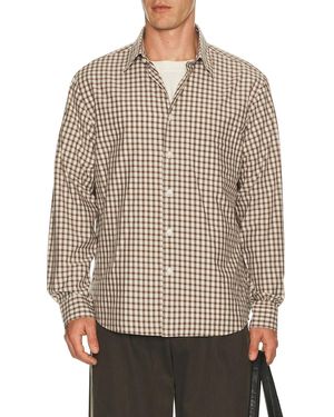 Theory Park Check Weekend Shirt - Gray
