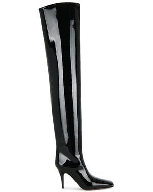 Stella McCartney Patent Alter Mat 95 Over The Knee Boot - Black
