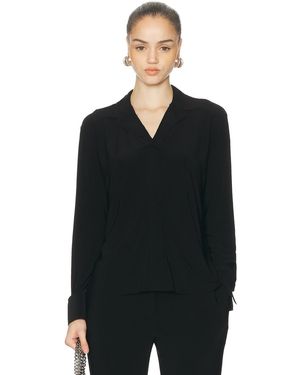 Norma Kamali Collar Stand Top - Black