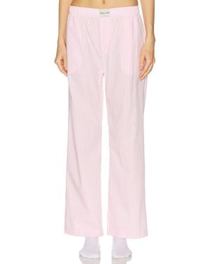 Sporty & Rich Signature Logo Pajama Pant - Pink