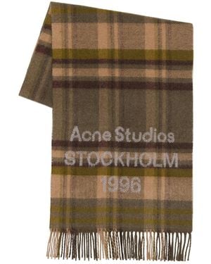 Acne Studios Venus Check 1996 Scarf - Green