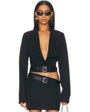 Jade Cropper Cropped Blazer - Black