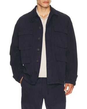 Jonathan Simkhai Colton Four Pocket Utility Jacket - Blue