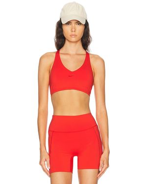 Nike Medium Support Padded Sports Bra - Red
