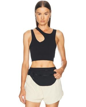 On Shoes Studio Asymmetric Crop Top - Black