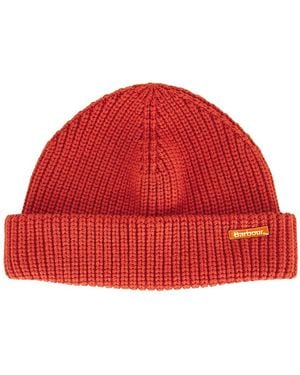 Barbour Mosely Beanie Hat - Red