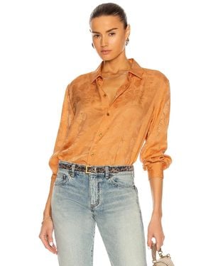 Saint Laurent Western Blouse - Orange